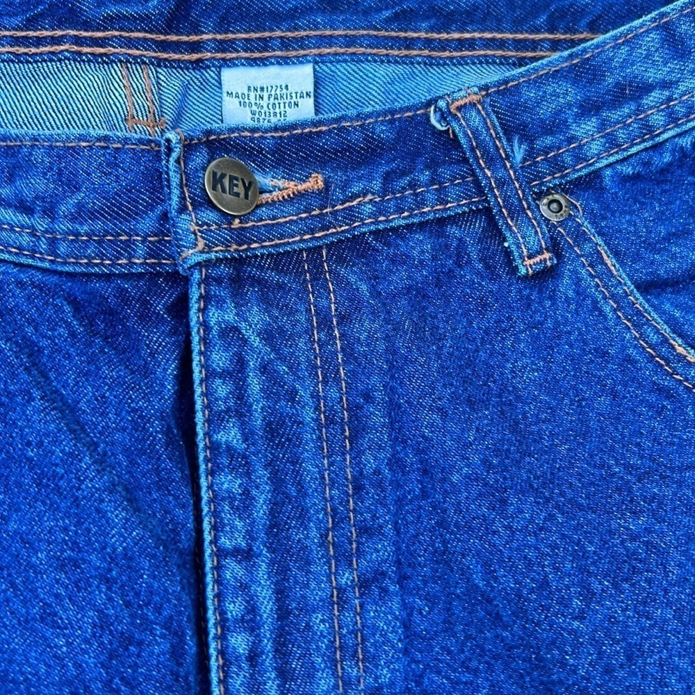 KEY Men’s Jeans Size W36 x L32 Dark Blue Like New Condition - Picture 3 of 13